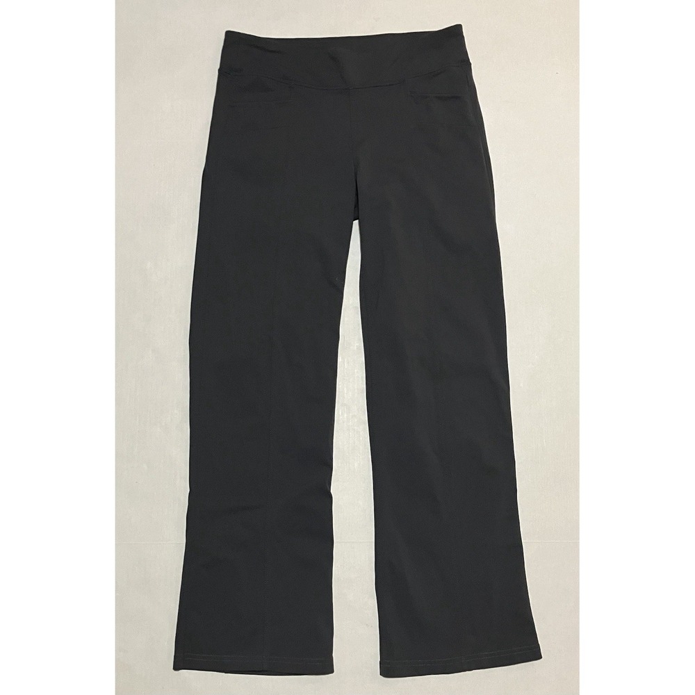 Athleta Pants Womens Medium Gray High Rise  Wide‎ Leg Baggy Leggings Gym Outdoor